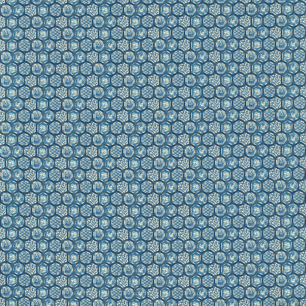 Samples and Purchasing available for Imari Ii - Blue Blue By Lee Jofa | Paolo Moschino 2024 |Global Geometric Multipurpose Print at Designer Wallcoverings and Fabrics