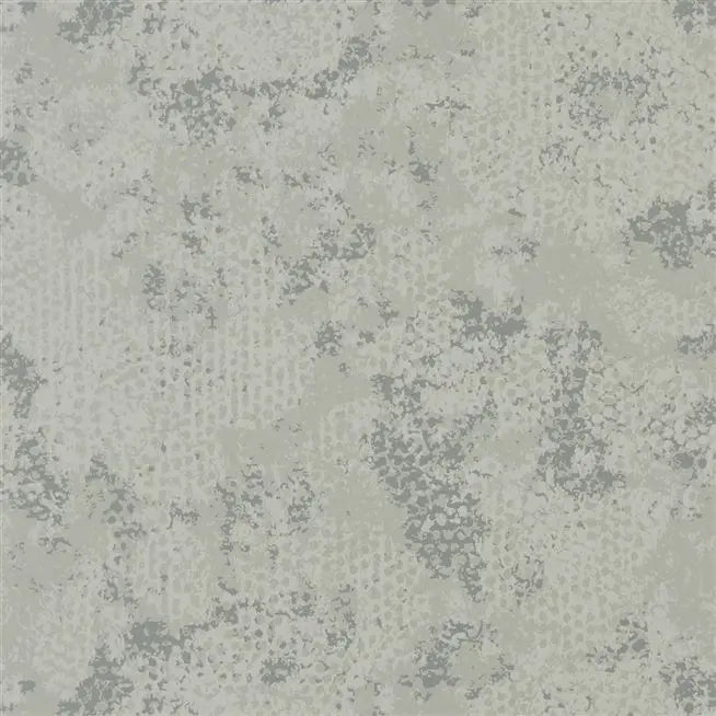 Udyana Distressed Floral Graphite Wallpaper | Designers Guild Europe