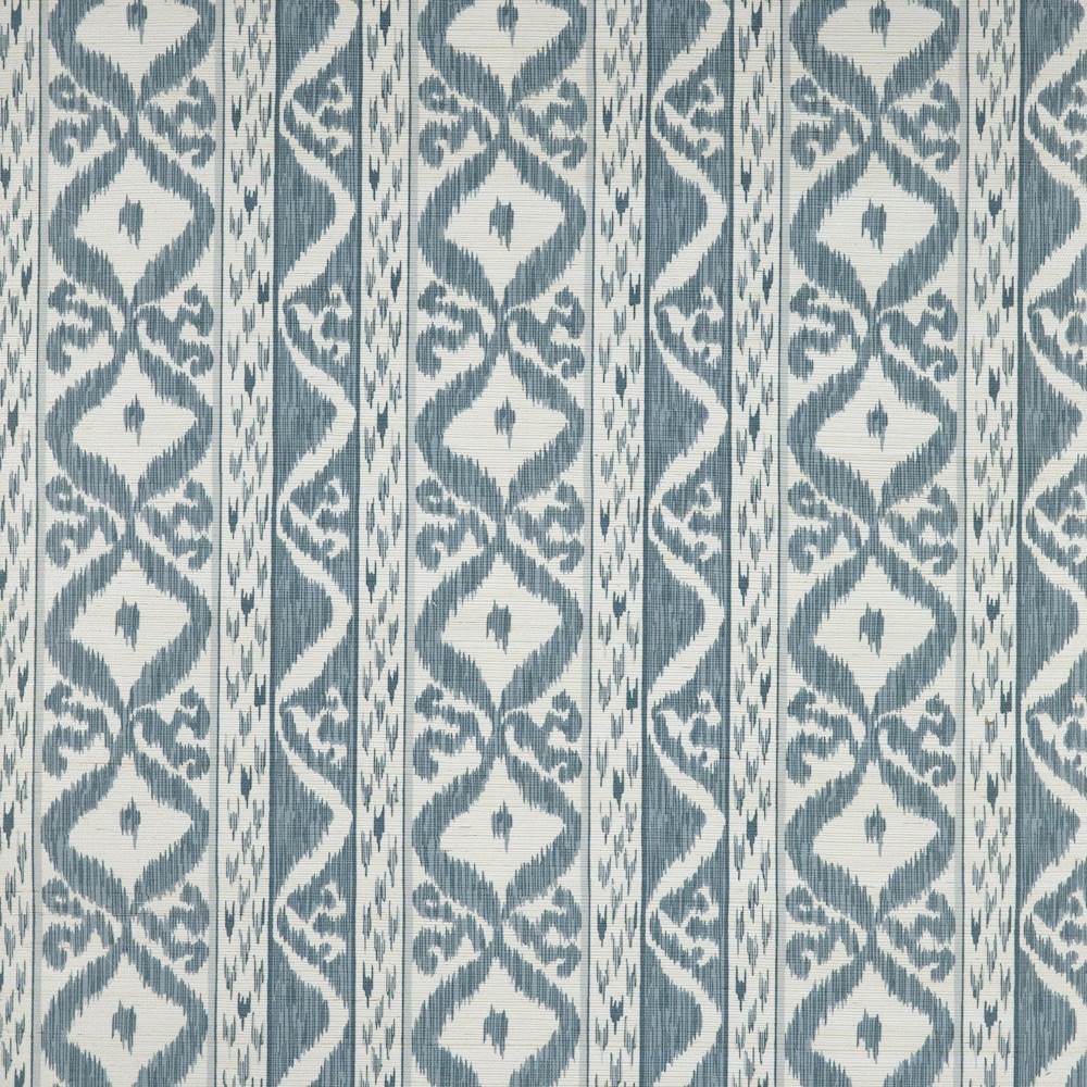 Rapallo Stripe Grasscloth Blue Wallpaper | Cowtan & Tout