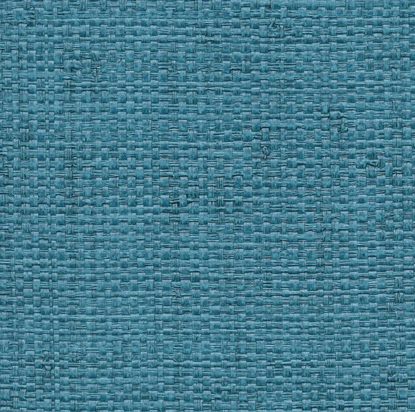 Le Embossed Raffia Moby Dick - Teal Commercial Wallcovering | Koroseal