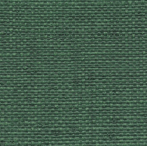 Le Embossed Raffia Oliver Twist - Dark Green Commercial Wallcovering | Koroseal