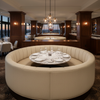 Aire Pebbled - Limestone Breathable Polyurethane Upholstered Banquette | Architectural Fabrics