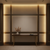 Aspect - Taupe Linen Performance Polyurethane Upholstered Wall Panel | Architectural Fabrics