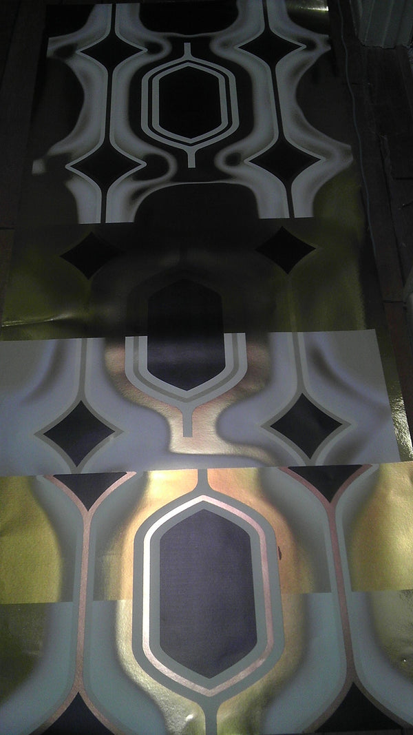 GoldSkin Full Digital - Smooth Shiny Gold Mylar Mid-Century Modern | Architectural Wallcoverings