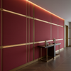 Soper Hole - Red Upholstered Wall Panel | Architectural Fabrics