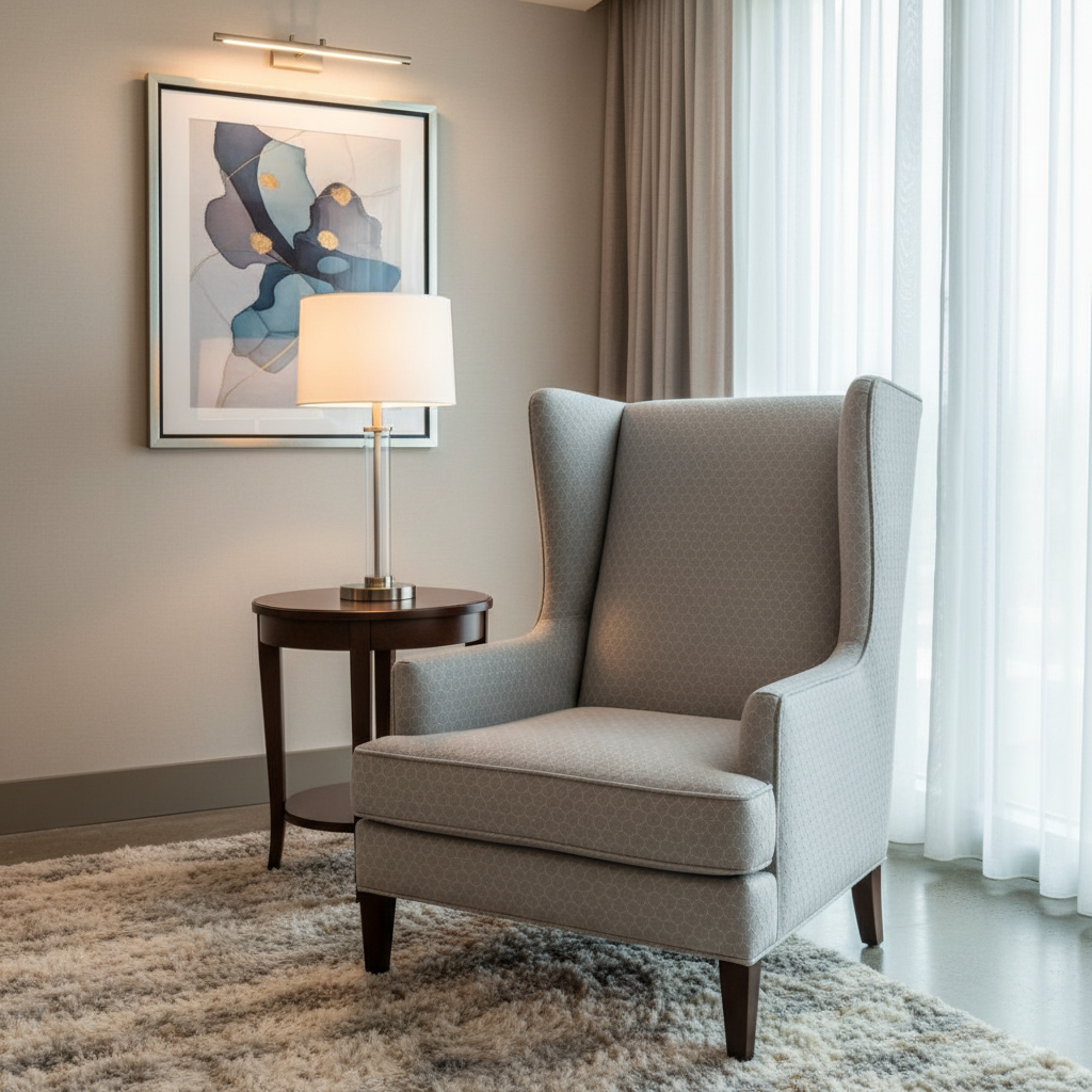 Pinnacle Rock - Sky Upholstered Chair | Architectural Fabrics