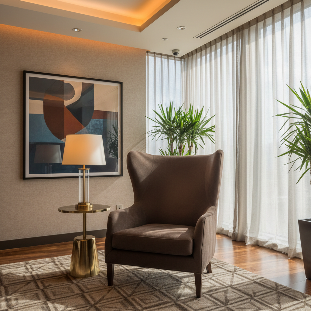 Ultrasuede  Hide  Brown Upholstered Chair | Ultrasuede Upholstery