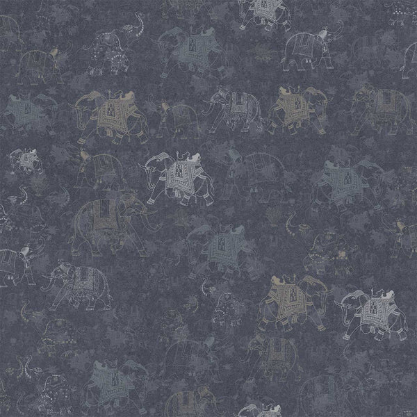 Baranasi Navy, Sample / Vinyl Wallcoverings | Newwall