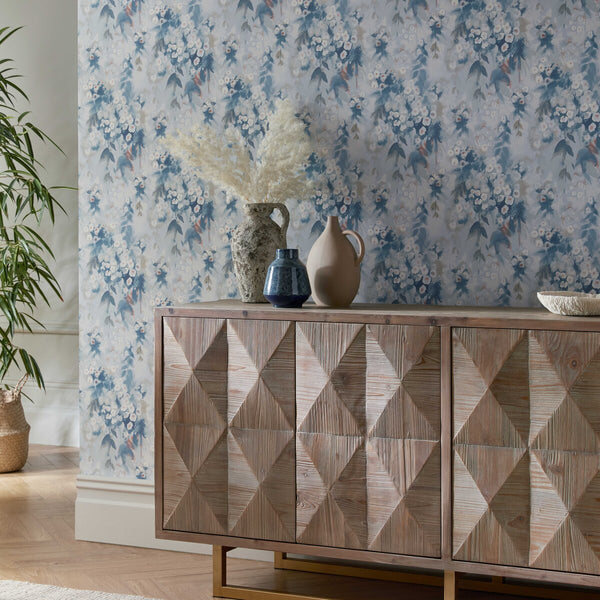 Cascade - Cornflower Blue Wallcovering | 1838 Wallcoverings