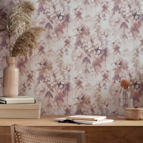 Cascade Warm Sand - Pink Wallcovering | 1838 Wallcoverings
