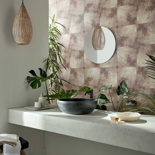 Crystalline - Carnelian Brown Wallcovering | 1838 Wallcoverings