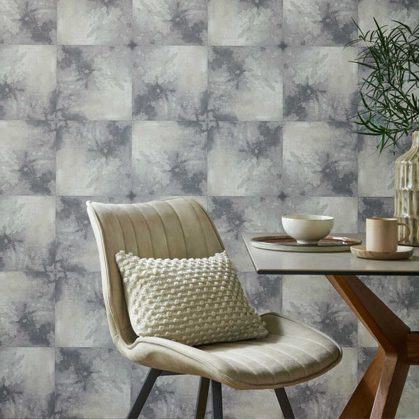 Crystalline Quartz - Grey Wallcovering | 1838 Wallcoverings