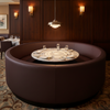 Trunk Bay - Burgundy Upholstered Banquette | Architectural Fabrics