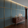 Woven Geometric Texture Teal Mist Upholstered Wall Panel | Architectural Fabrics