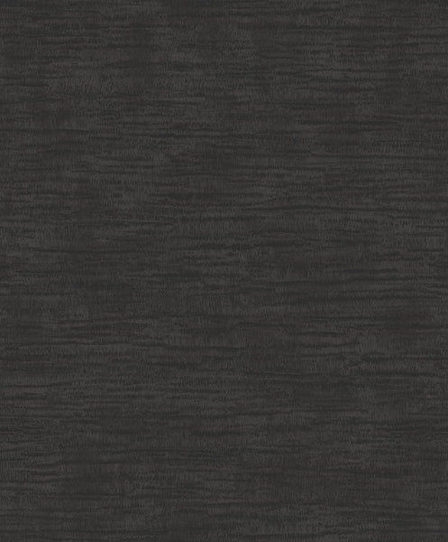 Fentucci Bark Texture Wallpaper - Contemporary Faux - Metallic Charcoal & Ebony | Fentucci