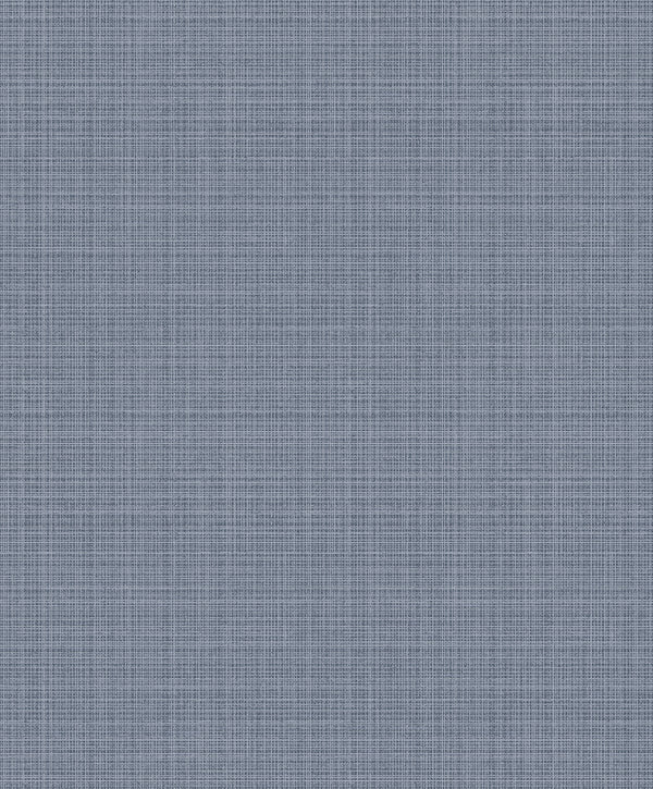 Fentucci Crosshatch Linen - Contemporary Faux - Metallic Slate Blue | Fentucci