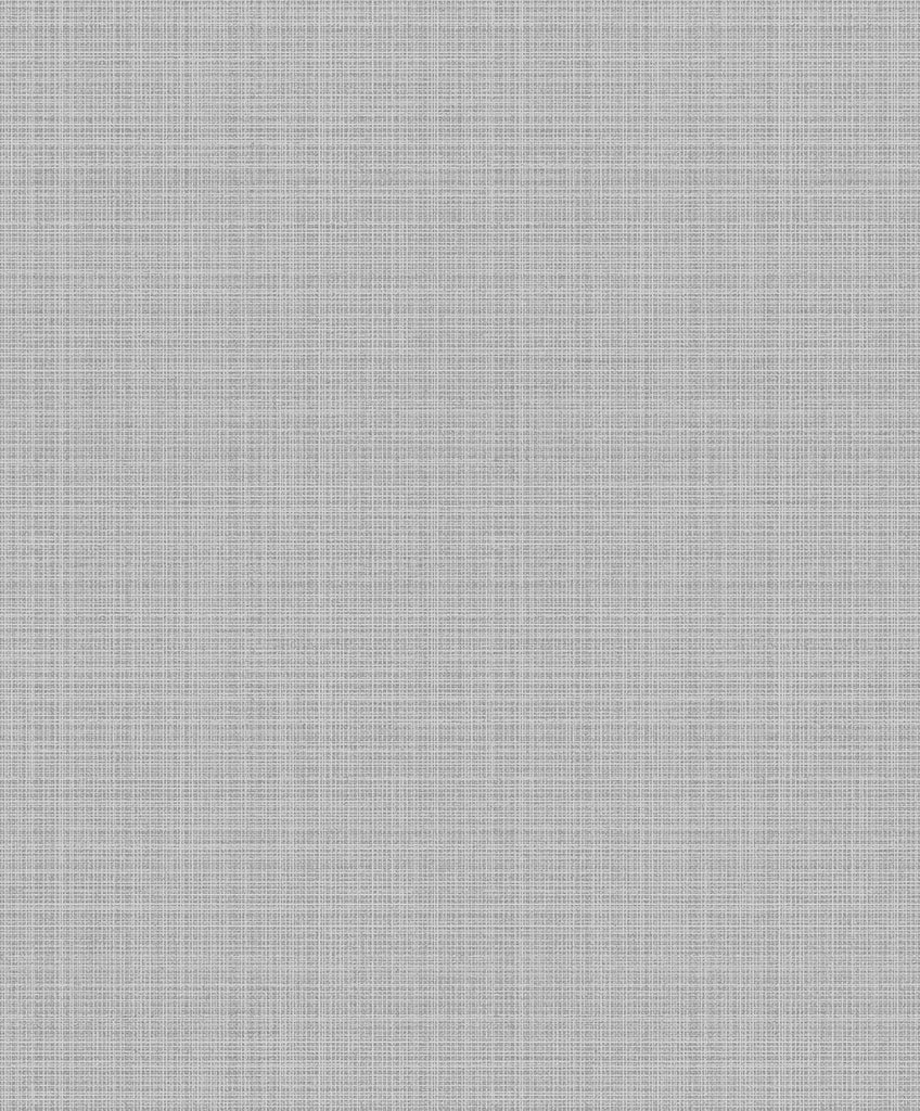 Fentucci Crosshatch Linen Wallpaper - Contemporary Faux - Metallic Silver | Fentucci