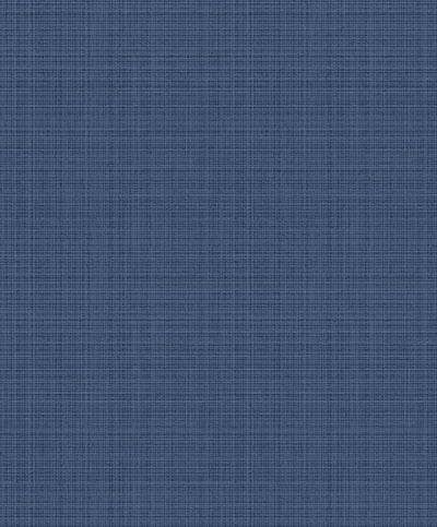 Fentucci Crosshatch Linen - Contemporary Faux - Metallic Storm Blue | Fentucci