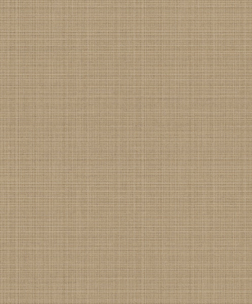 Fentucci Crosshatch Linen Wallpaper - Contemporary Faux - Metallic Taupe | Fentucci