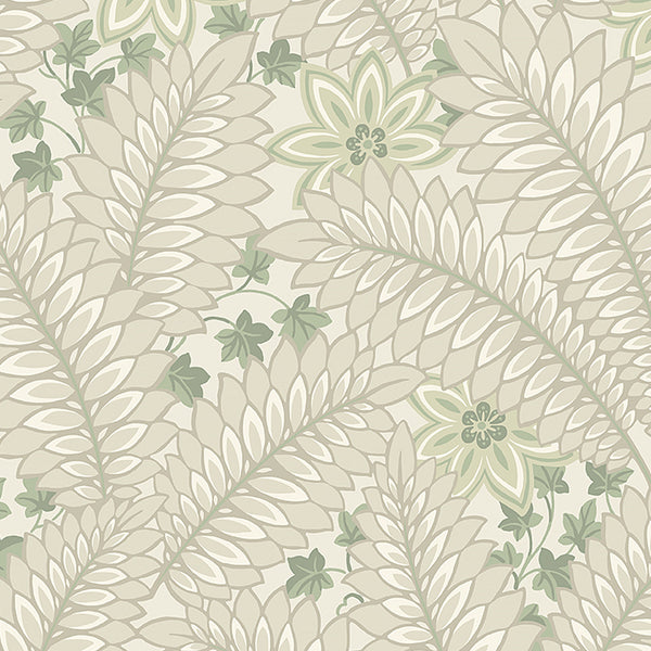 Hidden Ivy - Parchment Wallcovering | Schumacher