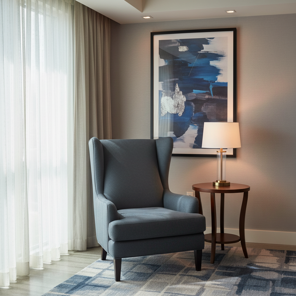 Aire Pebbled - Deep Slate Breathable Polyurethane Upholstered Chair | Architectural Fabrics