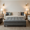 Kralendijk - Shadow Upholstered Ottoman | Architectural Fabrics