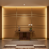 Smooth Matte Texture Golden Wheat Upholstered Wall Panel | Architectural Fabrics