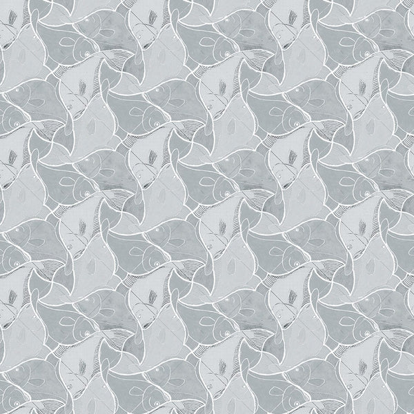 Fish Light Grey | MC Escher Wallcovering
