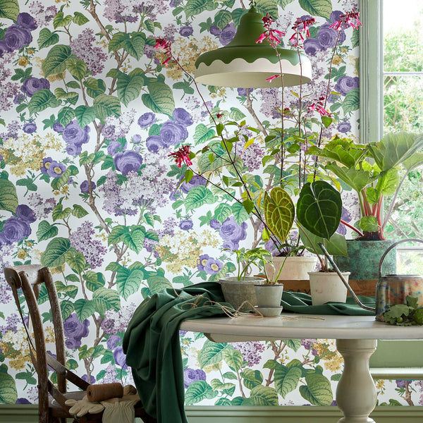 V&a - Floribunda - Lavender Dream Lilac Wallcovering | 1838 Wallcoverings