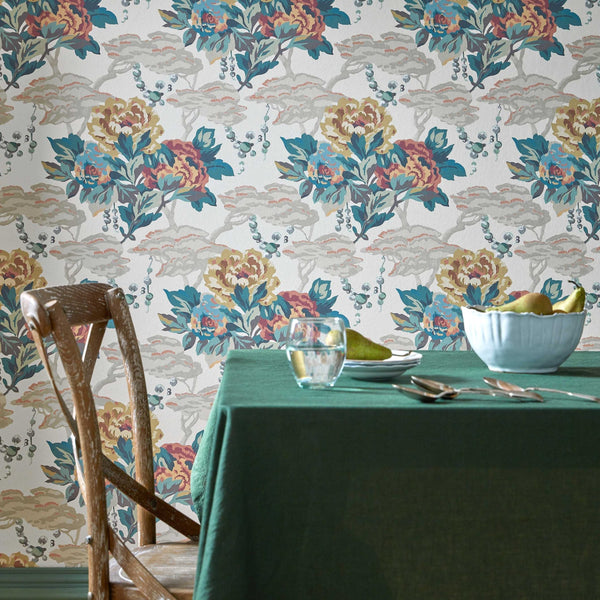 V&a Paeonia - Warm - Sand Wallcovering | 1838 Wallcoverings