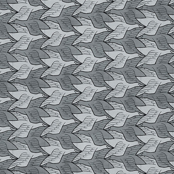 Two Birds Blue | MC Escher Wallcovering