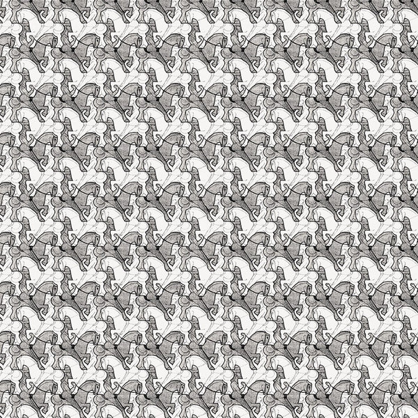 Horseman Black White | MC Escher Wallcovering