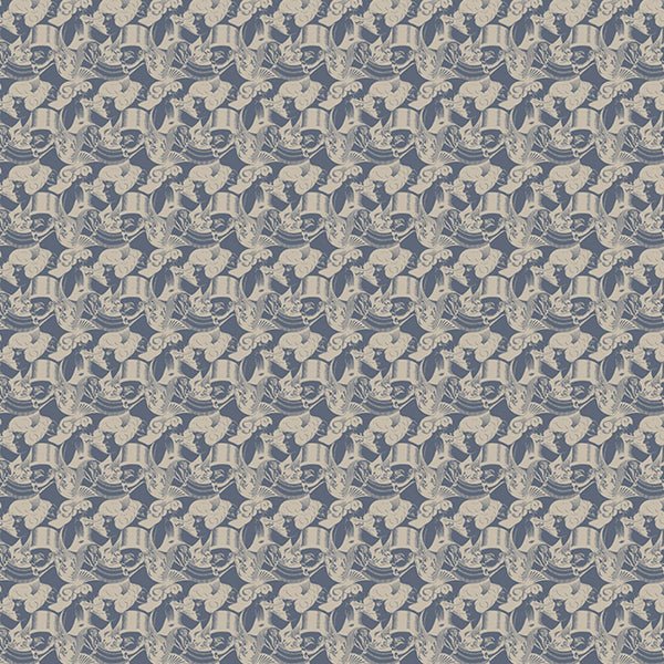 Eight Heads Grey Blue | MC Escher Wallcovering