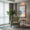 Algiers - Misty Sage Performance Vinyl Upholstered Chair | Architectural Fabrics