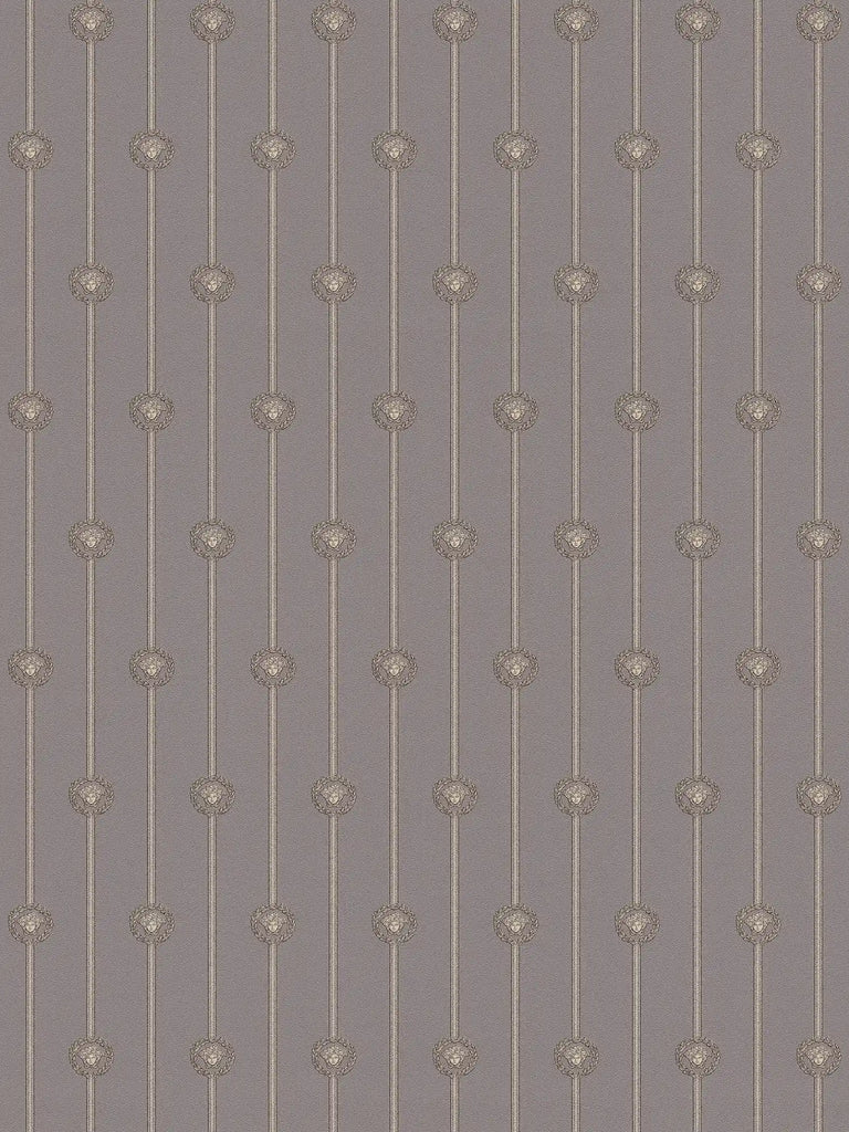 I Love Baroque Medusa Stripe Mauve Versace Wallcovering