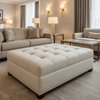 Parrot Cay - Snow Upholstered Ottoman | Architectural Fabrics