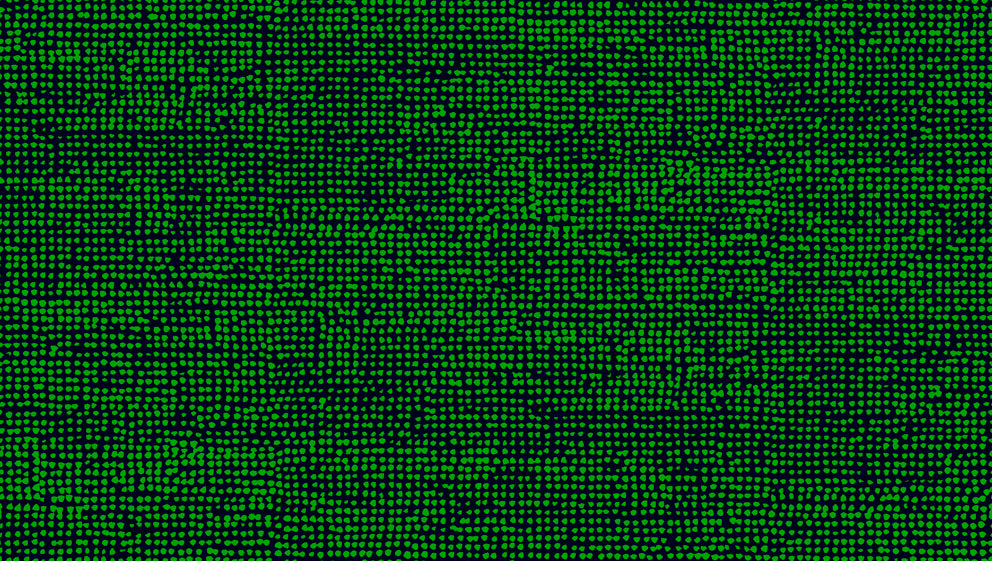 Malibu Orkanen Wallpaper - Contemporary Illustration - Green and Midnight Blue | Malibu Wallpaper