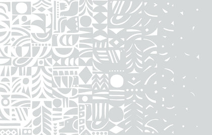 Yön Varjo Contemporary Illustration - Gray and Off-White | Architectural Wallcoverings