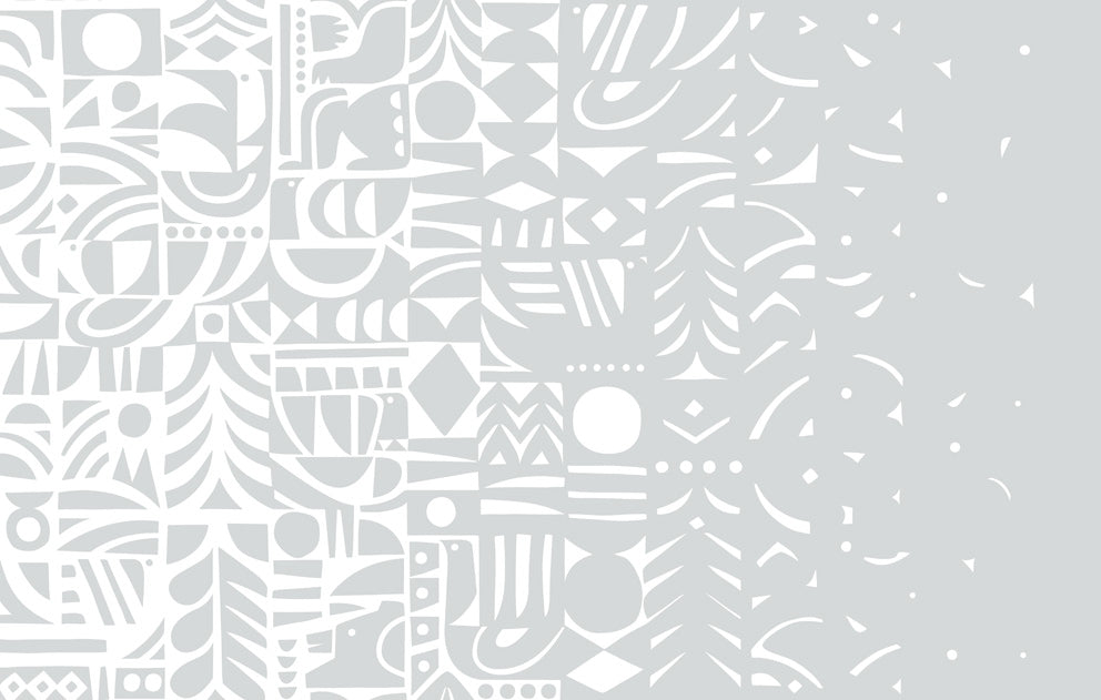 Malibu Yön Varjo Wallpaper - Contemporary Illustration - Gray and Off-White | Malibu Wallpaper