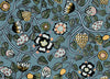 Malibu Pieni Tiara Wallpaper - Contemporary Illustration - Sea Green and Dandelion | Malibu Wallpaper