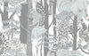 Malibu Pikkuveljekset Wallpaper - Contemporary Illustration - Mint and Charcoal | Malibu Wallpaper