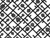 Malibu Spalje Wallpaper - Contemporary Illustration - Ebony and Eggshell | Malibu Wallpaper