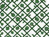 Malibu Spalje Wallpaper - Contemporary Illustration - Emerald and Eggshell | Malibu Wallpaper