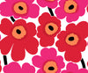 Malibu Unikko Wallpaper - Contemporary Illustration - Scarlet and Coral | Malibu Wallpaper