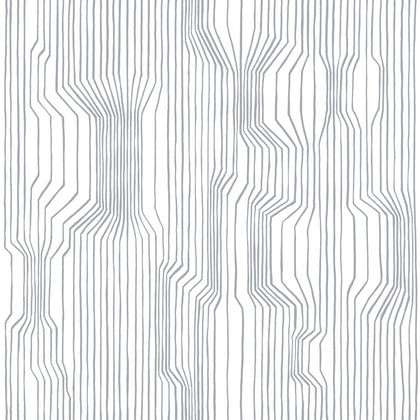 Frekvenssi Contemporary Illustration - Gray and Eggshell | Architectural Wallcoverings