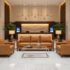Smooth Pebble Grain Golden Caramel Upholstered Sofa | Architectural Fabrics