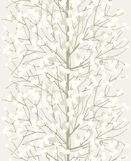 Lumimarja Contemporary Illustration - Gray and Fog | Architectural Wallcoverings