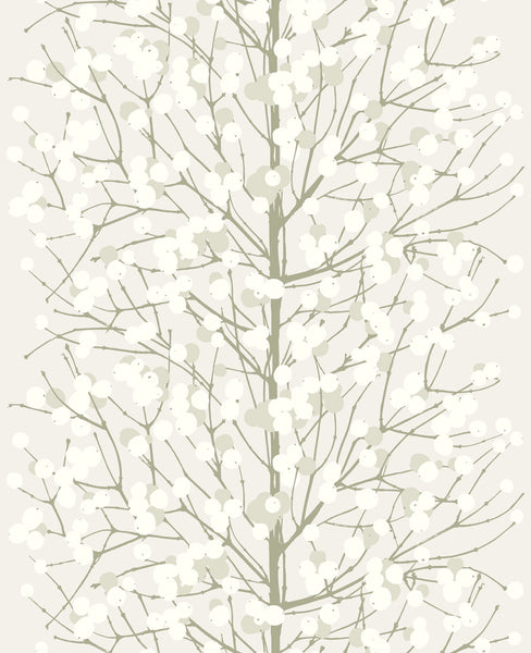 Malibu Lumimarja Wallpaper - Contemporary Illustration - Gray and Fog | Malibu Wallpaper