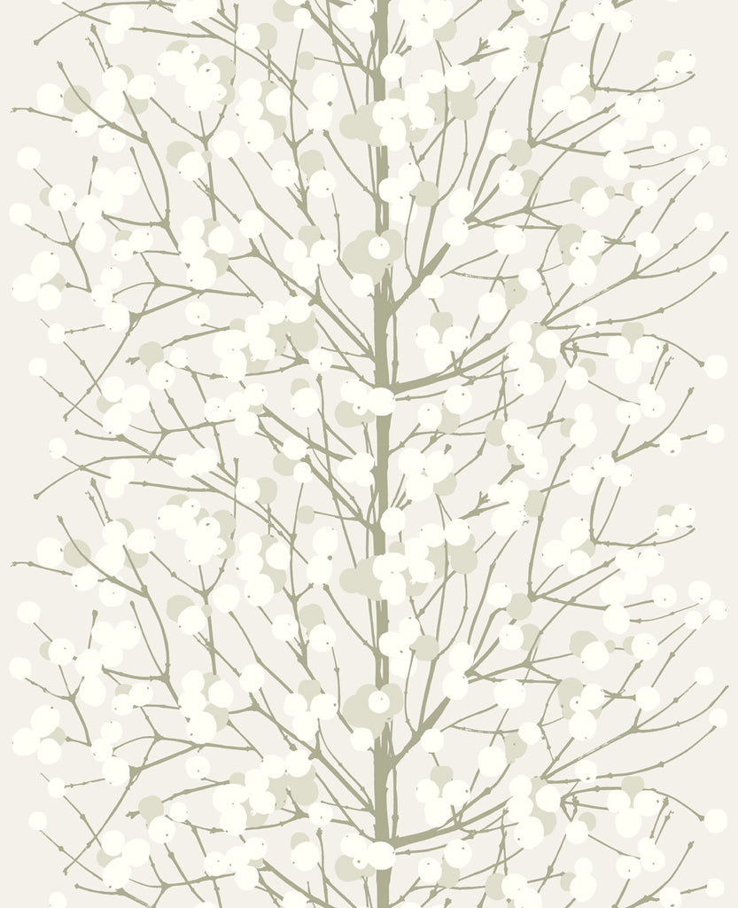 Malibu Lumimarja Wallpaper - Contemporary Illustration - Gray and Fog | Malibu Wallpaper