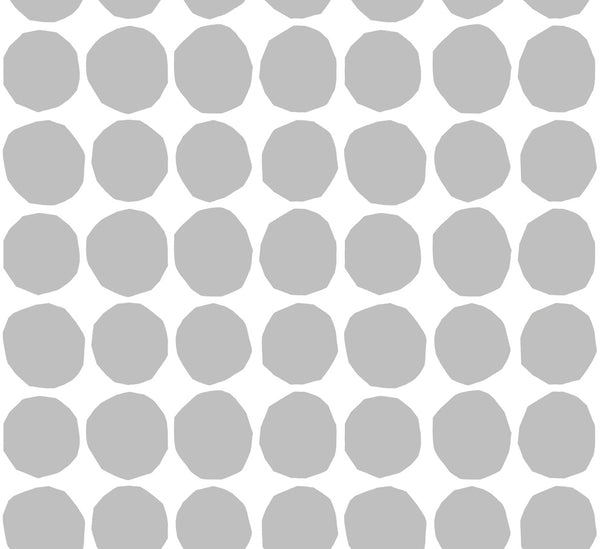 Pienet Kivet Contemporary Illustration - Gray and Eggshell | Architectural Wallcoverings